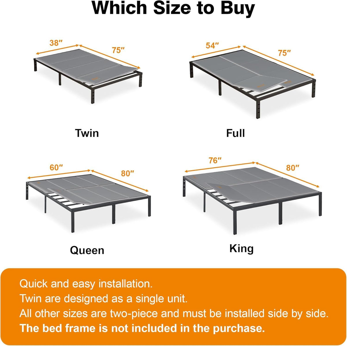 Drwwi Bunkie Board King 10mm provides even support for mattresses.