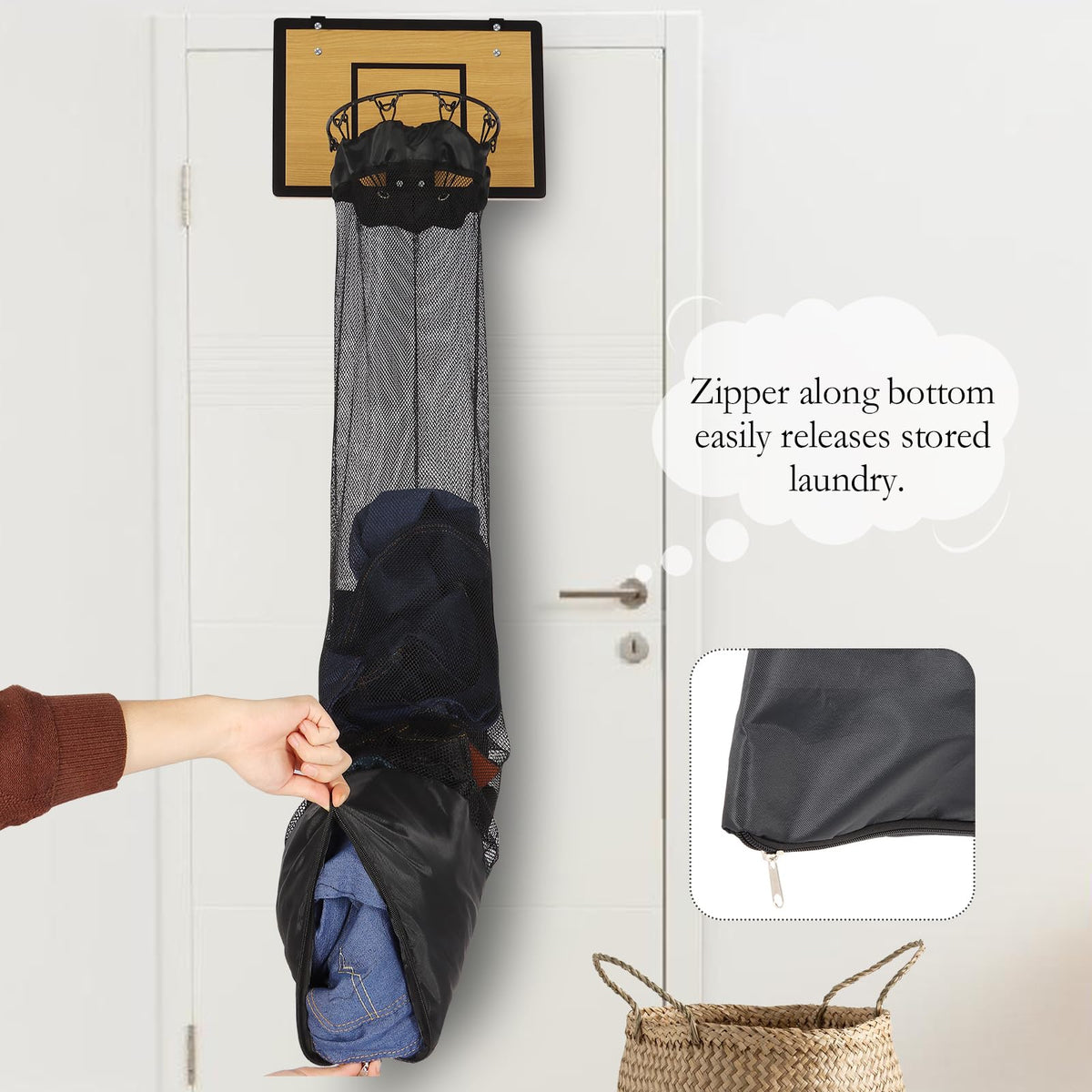 DRXX FEXE easy door hanging installation keeps floors clear and accessible