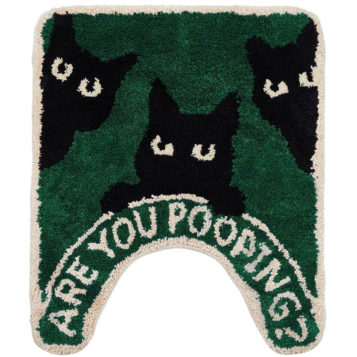 Drydiet cat-pattern toilet rug decorates the bathroom while absorbing moisture.