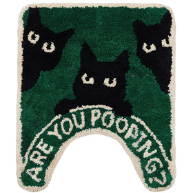 Drydiet cat-pattern toilet rug decorates the bathroom while absorbing moisture.