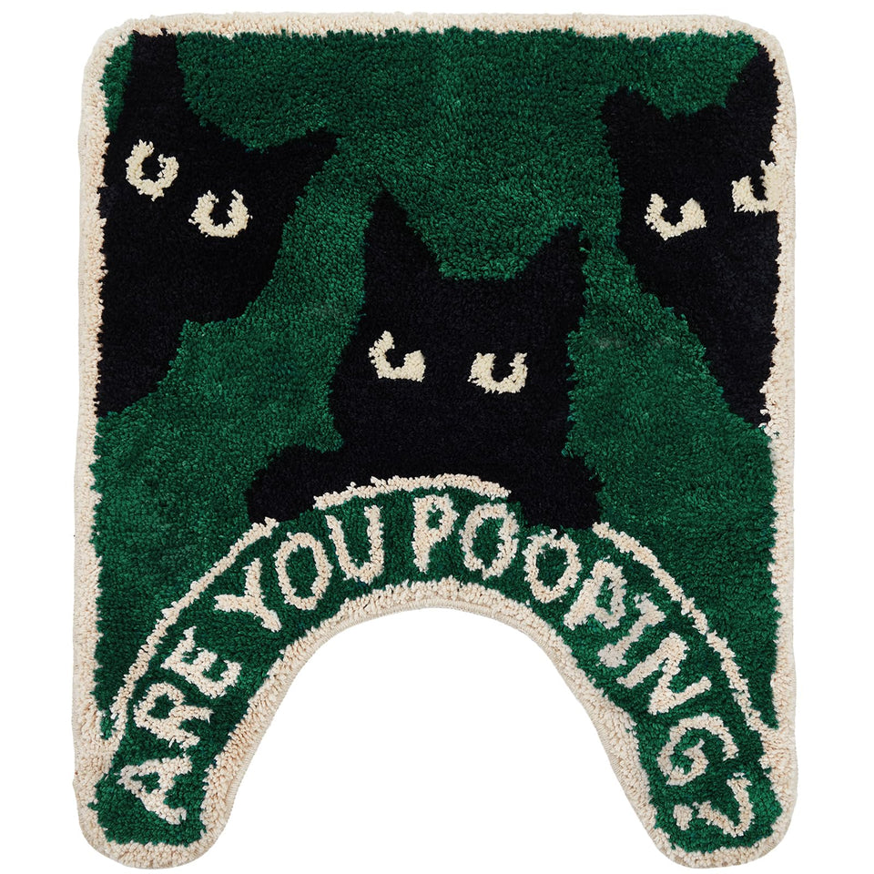 Drydiet cat-pattern toilet rug decorates the bathroom while absorbing moisture.