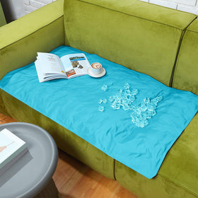 Drydiet cooling pad light-blue color enhances bedroom aesthetics.