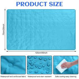 Drydiet Cooling Pad Mat 48 x 28 size illustrated, ideal for versatile indoor use.