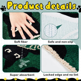 Drydiet non-slip back keeps the mat steady on smooth floors.