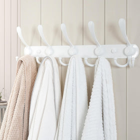 Dseap stainless steel rail with aluminum hooks supports heavy garments securely.
