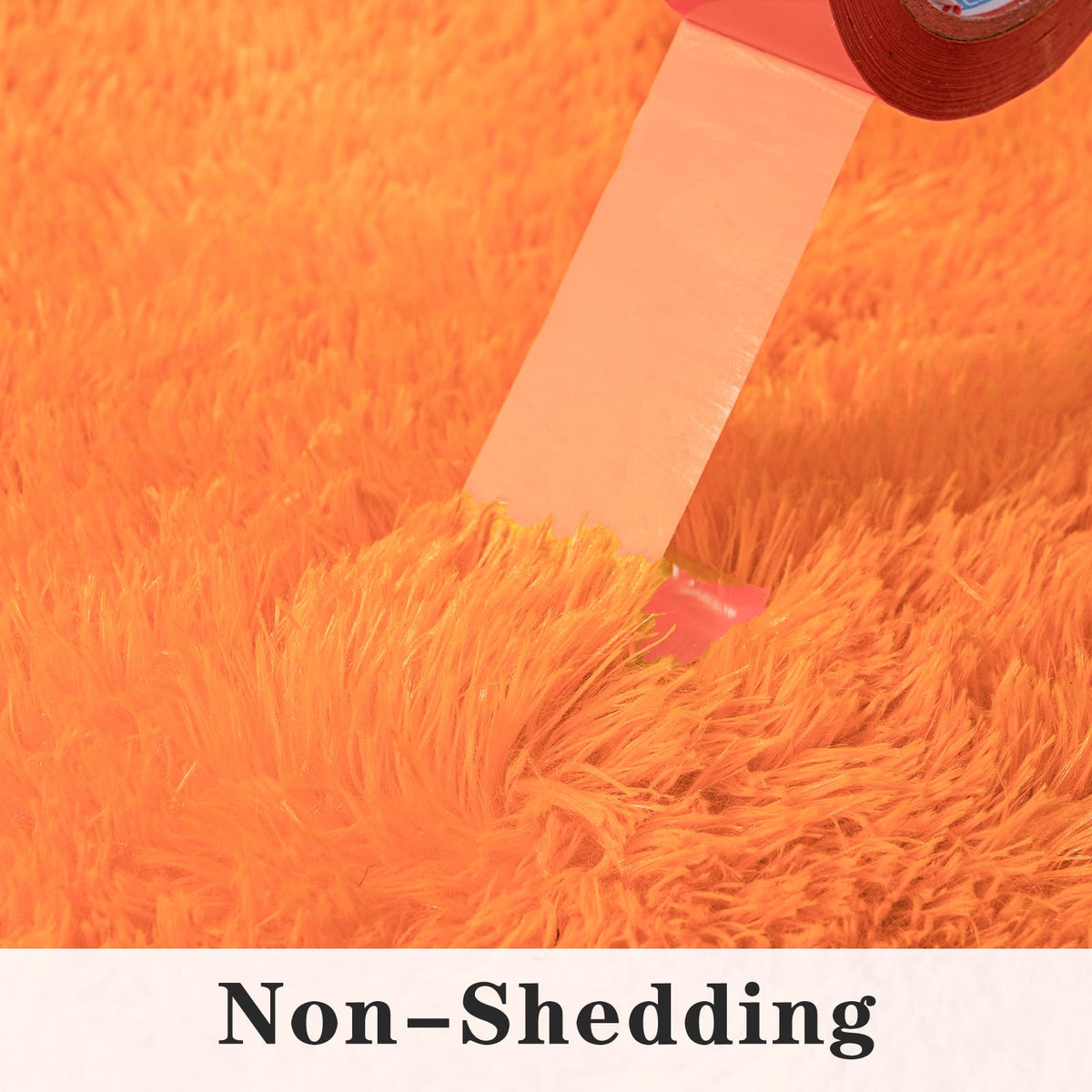 Dssimo easy-clean orange rug cleans with hand wipe or vacuum