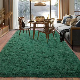 Dssimo green decor rug blends with modern rooms and softens spaces.