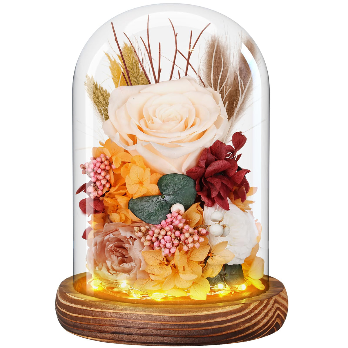 Dsuto perpetual-rose keepsake preserves memories with elegance