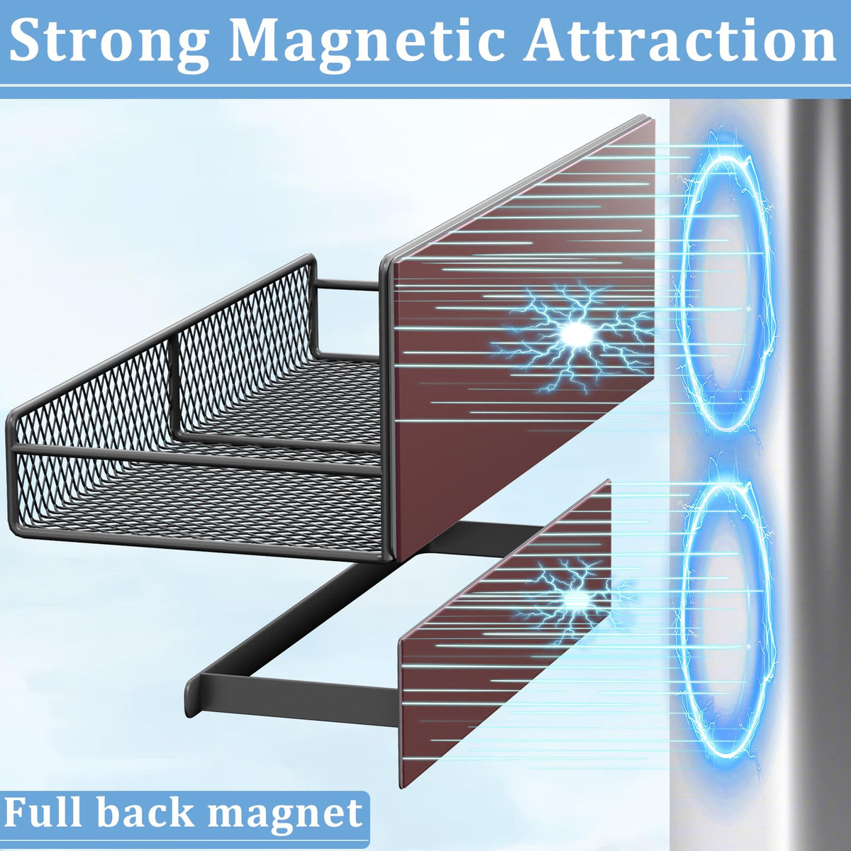 DTUQYX magnetic shelf with hanger organizer keeps clothes ready to hang