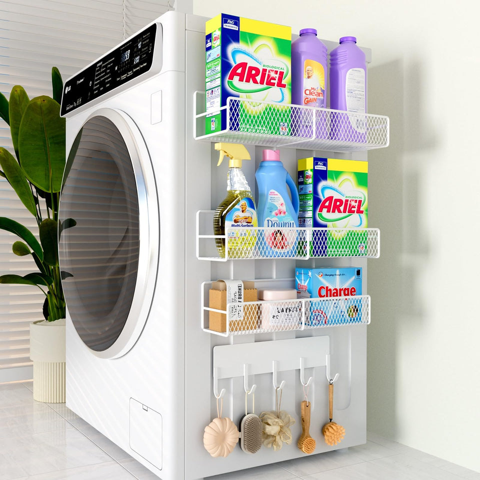 DTUQYX magnetic shelves on washing machine side for easy access