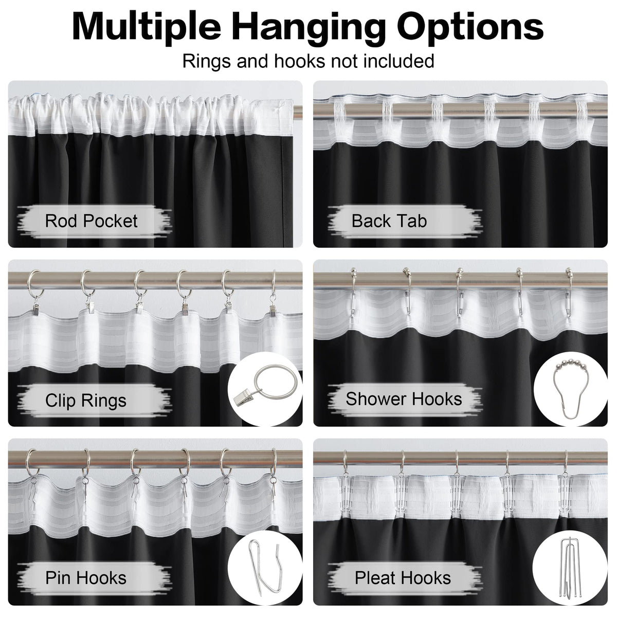 DUALIFE blackout curtains living room setup showing tall panels creating a calm ambience.
