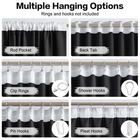 DUALIFE blackout curtains living room setup showing tall panels creating a calm ambience.