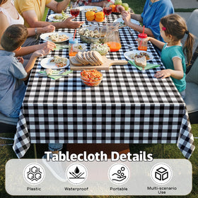 Dualshine disposable picnic cover for outdoor meals, enabling quick cleanup.