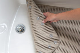 Duck antimicrobial bath mat with mold-inhibiting agents