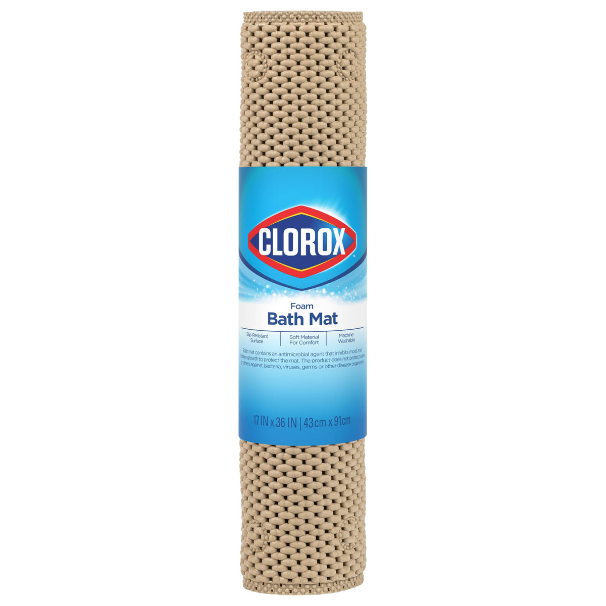 Duck brand Cushioned Foam Bath Mat in tub for comfort and grip