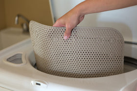 Duck machine-washable bath mat ready for easy cleaning