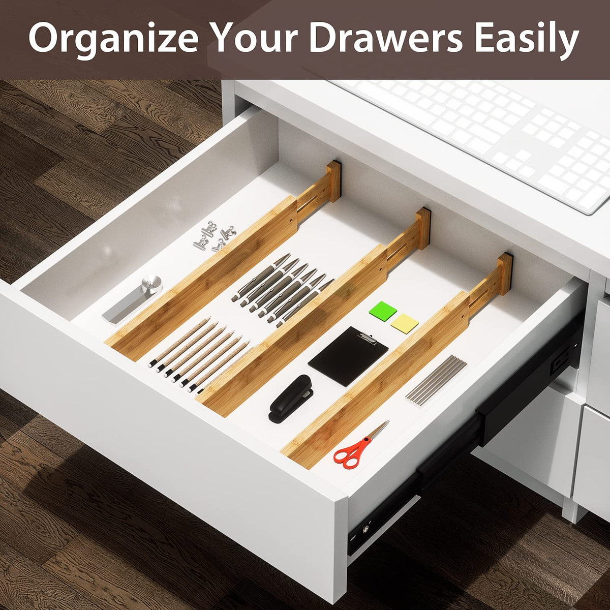 DUCOO multipurpose divider for bedroom, bathroom, and kitchen drawers