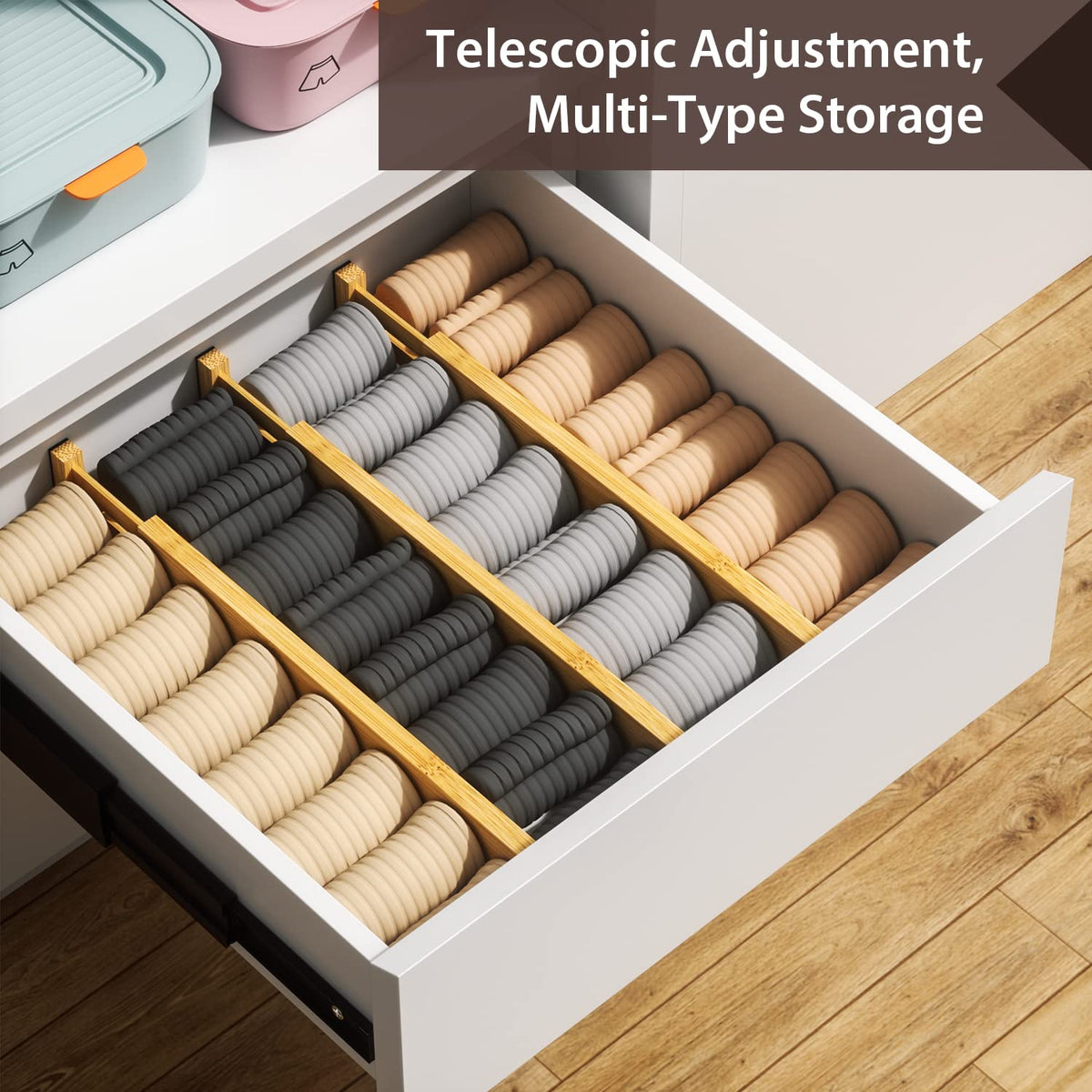 DUCOO space-saving divider keeps drawers neat and accessible