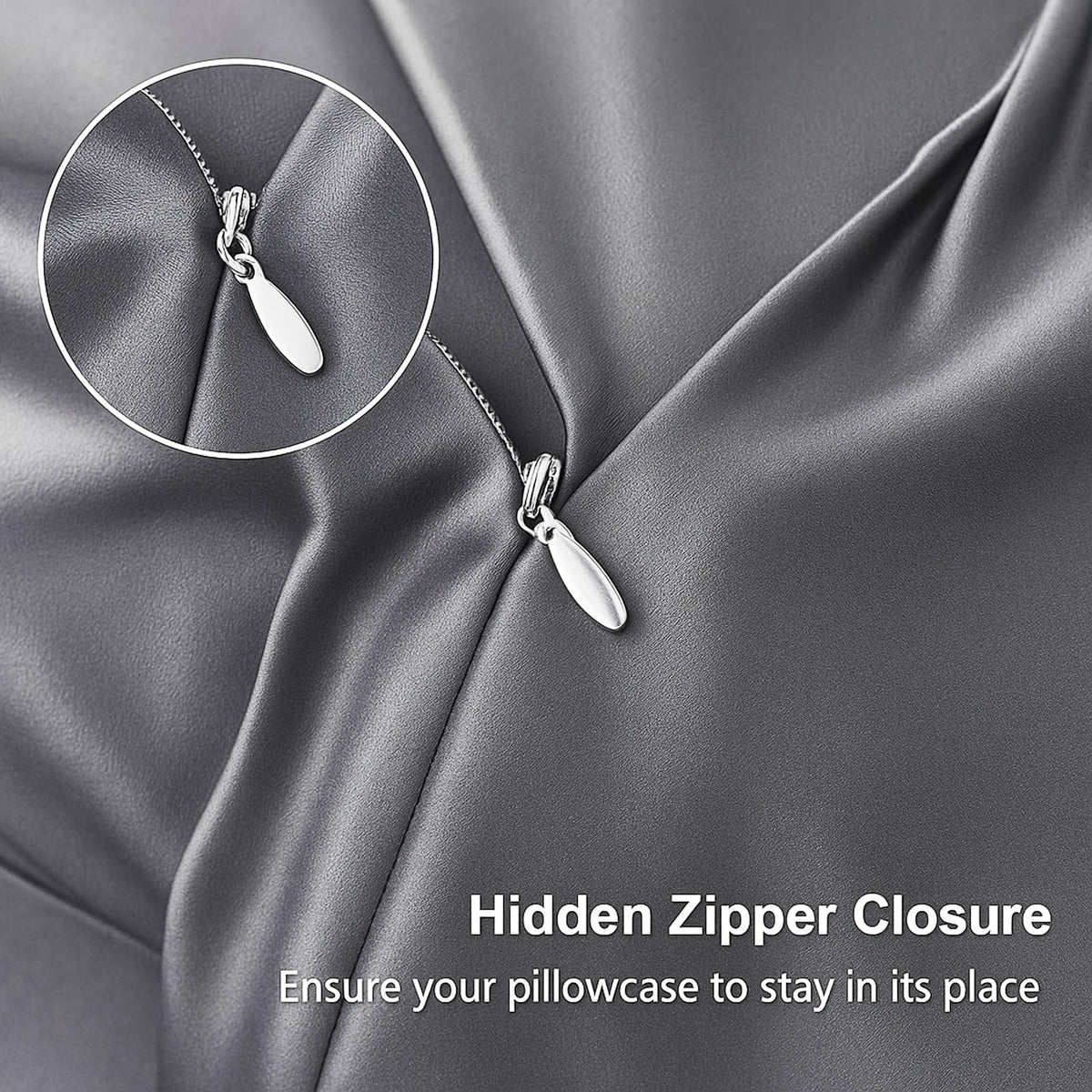 DuduJelly pillowcase grey fabric close-up highlights smooth, breathable weave.