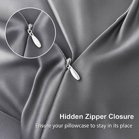 DuduJelly pillowcase grey fabric close-up highlights smooth, breathable weave.