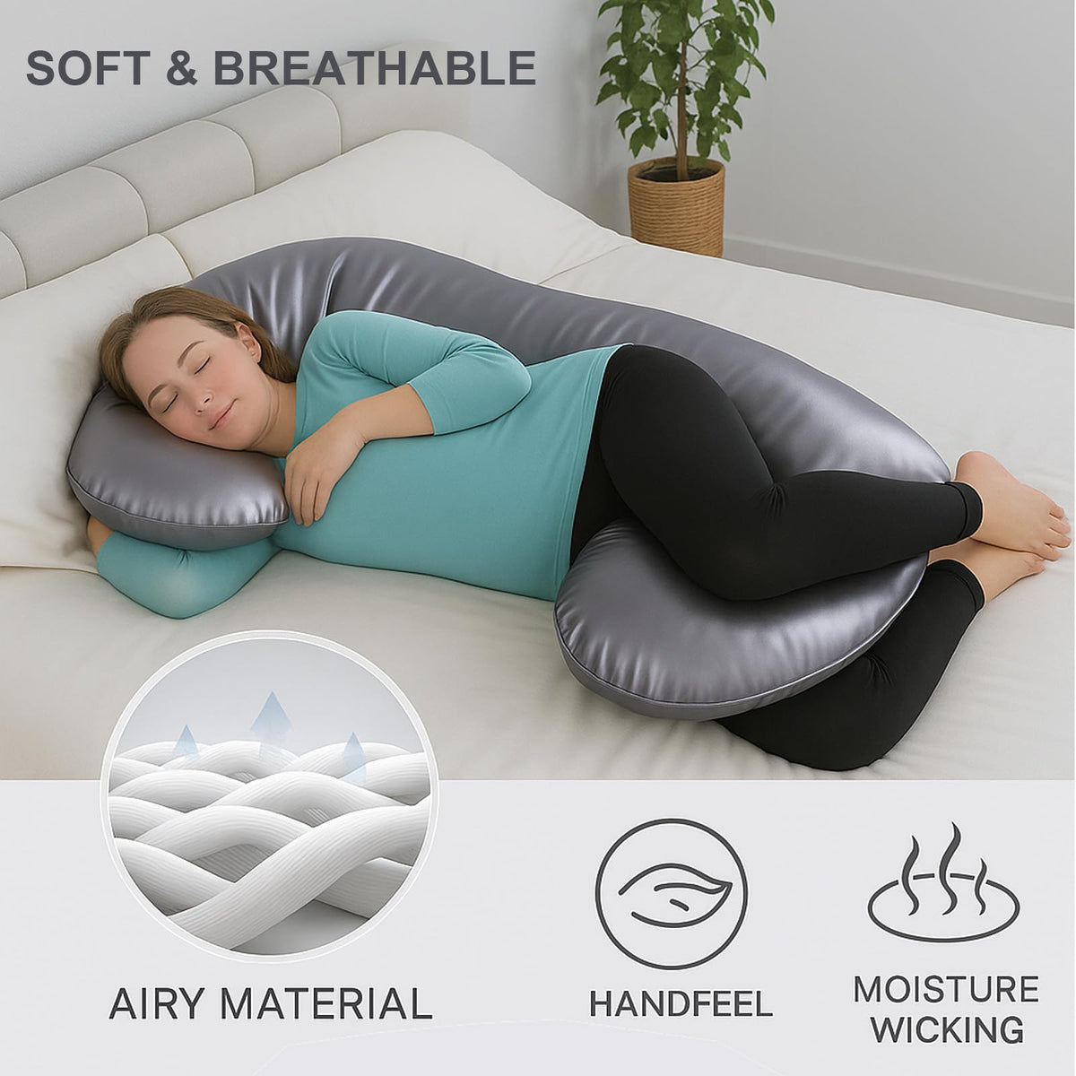 DuduJelly pillowcase hidden zipper design enables smooth, snag-free installation.