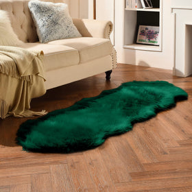 Duduta emerald green sheepskin rug perfect for nurseries.