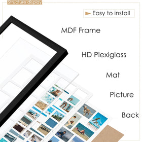 DUENPY frame uses plexiglass for safe, clear viewing.