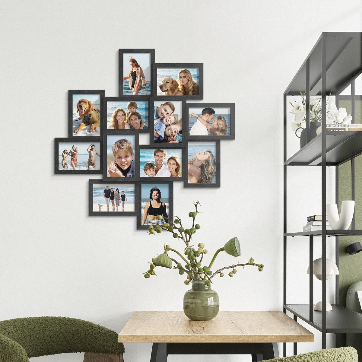 DUENPY black wall decor set adds a modern focal point to any space.