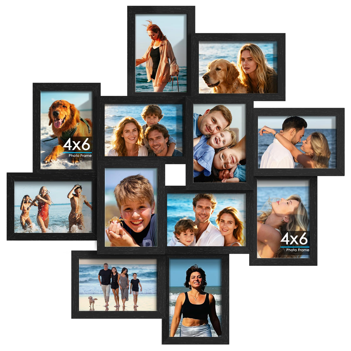 DUENPY collage frames 12-pack ready for easy assembly to create a personalized wall display.
