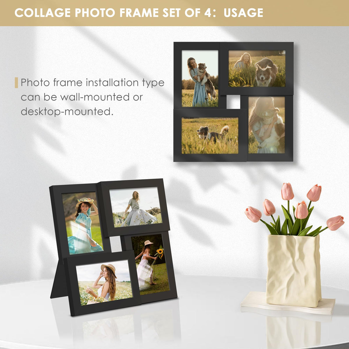 DUENPY four-photo collage display highlighting family memories.