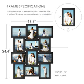 DUENPY glass front 4x6 frame highlights photos with crystal-clear view.