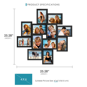 DUENPY solid wood frame with glass front protects photos while adding natural warmth.