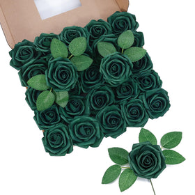 DuHouse artificial roses close-up with lifelike petals for elegant decor.