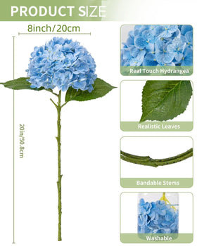 DuHouse blue hydrangea flower head is ideal for seasonal decorating and quick setup.