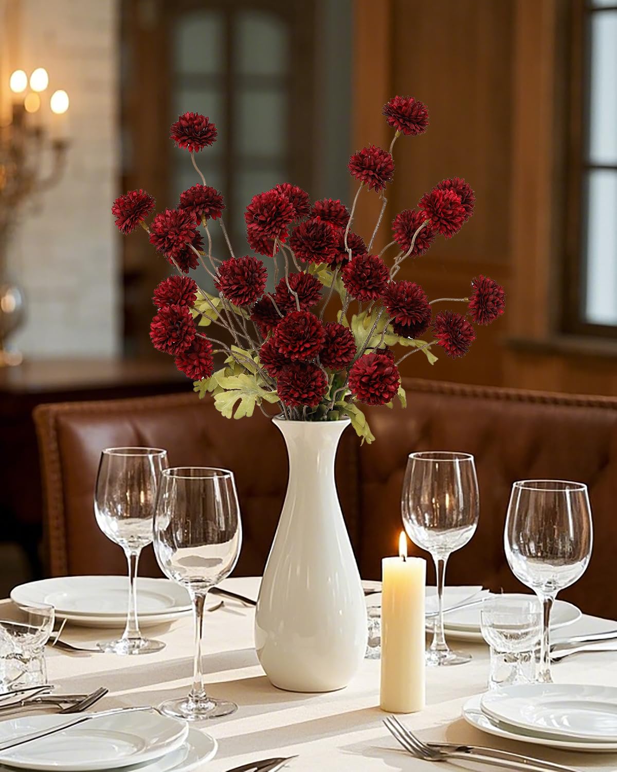 Duhouse burgundy color enhances boho or contemporary vases and shelves.