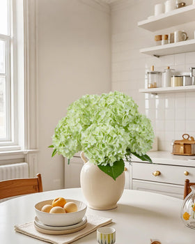 DuHouse hydrangea living-room décor, low maintenance artificial blooms.
