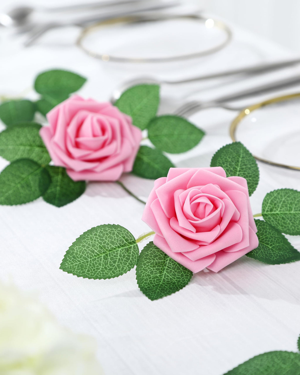 DuHouse office-decor-roses-foam-flower long-lasting color for workspace decor
