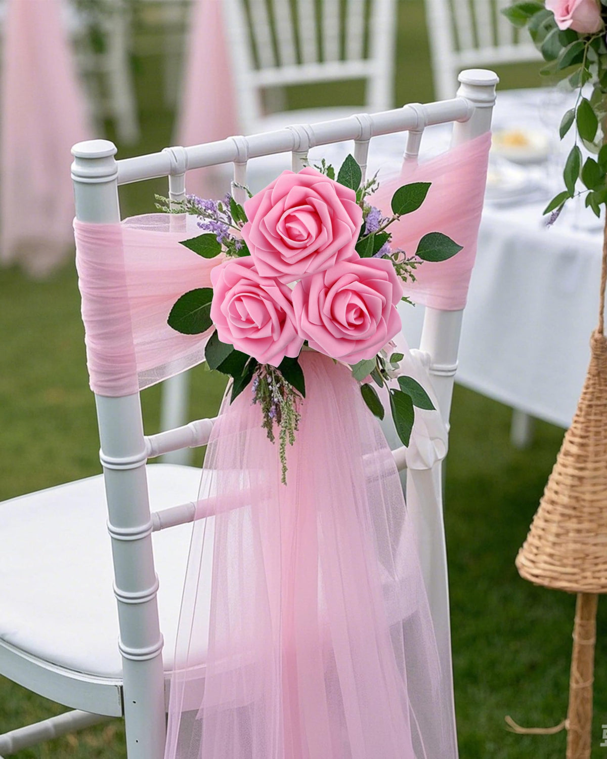 DuHouse party-centerpiece-roses-pink vibrant filler for receptions and photos