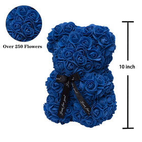 Close-up of DuHouse Rose Bear showing lifelike artificial roses
