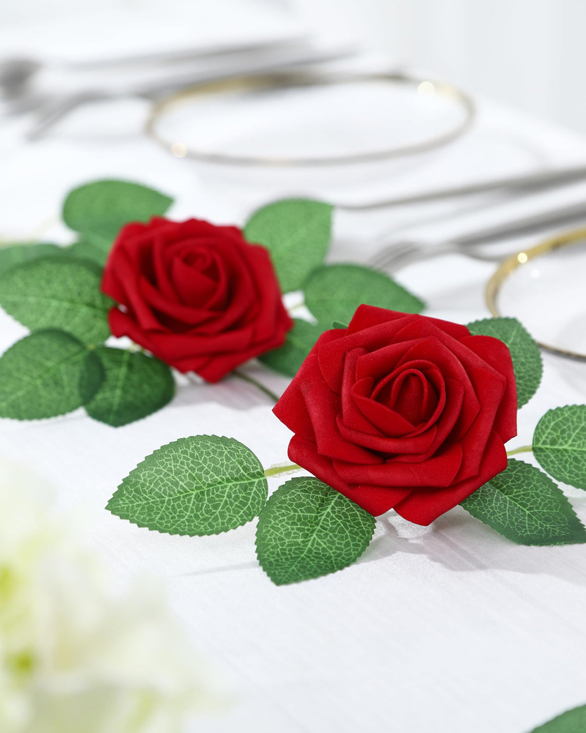 DuHouse real-touch rose head about 3.1 inches for detailed DIY designs.