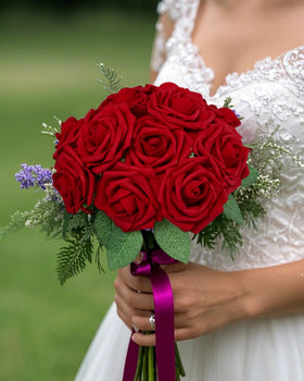 DuHouse rose stems eight inches long, easy to bend for creative arrangements.