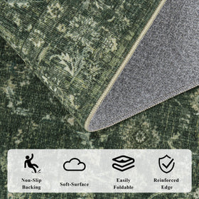 DUIDY low-pile 0.24 inch design supports easy cleaning.