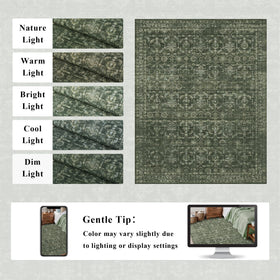 DUIDY versatile boho rug fits living, bedroom, dining spaces.
