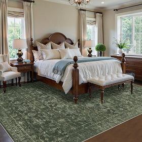 DUIDY vintage boho rug with muted tones suits modern interiors.