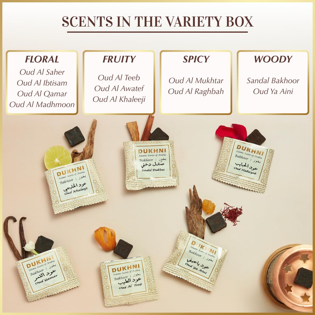 Dukhni bakhoor bricks – mixed scents for varied home ambience