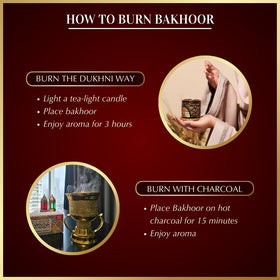 Dukhni Oud Bakhoor ambience image shows room-filling aroma for peaceful evenings.