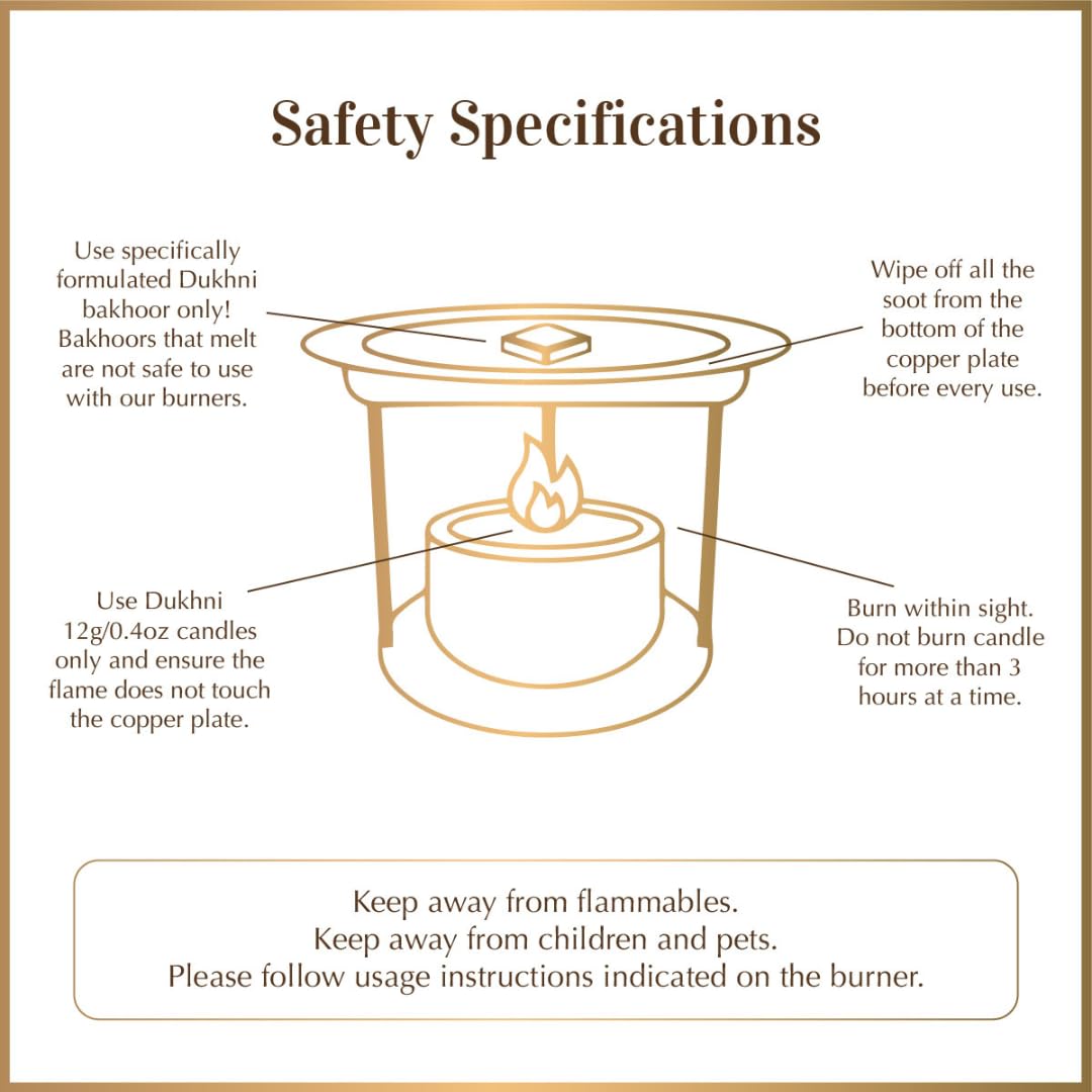 Tealight burner under bakhoor producing smokeless, steady fragrance
