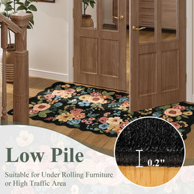 DUKINO black entryway rug complements modern spaces and hides wear