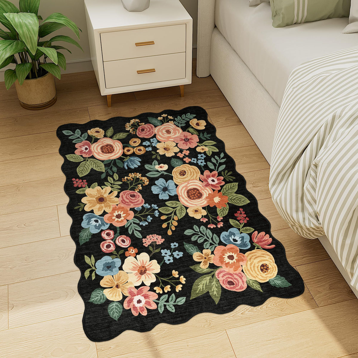 DUKINO machine-washable rug for easy cleaning and maintenance