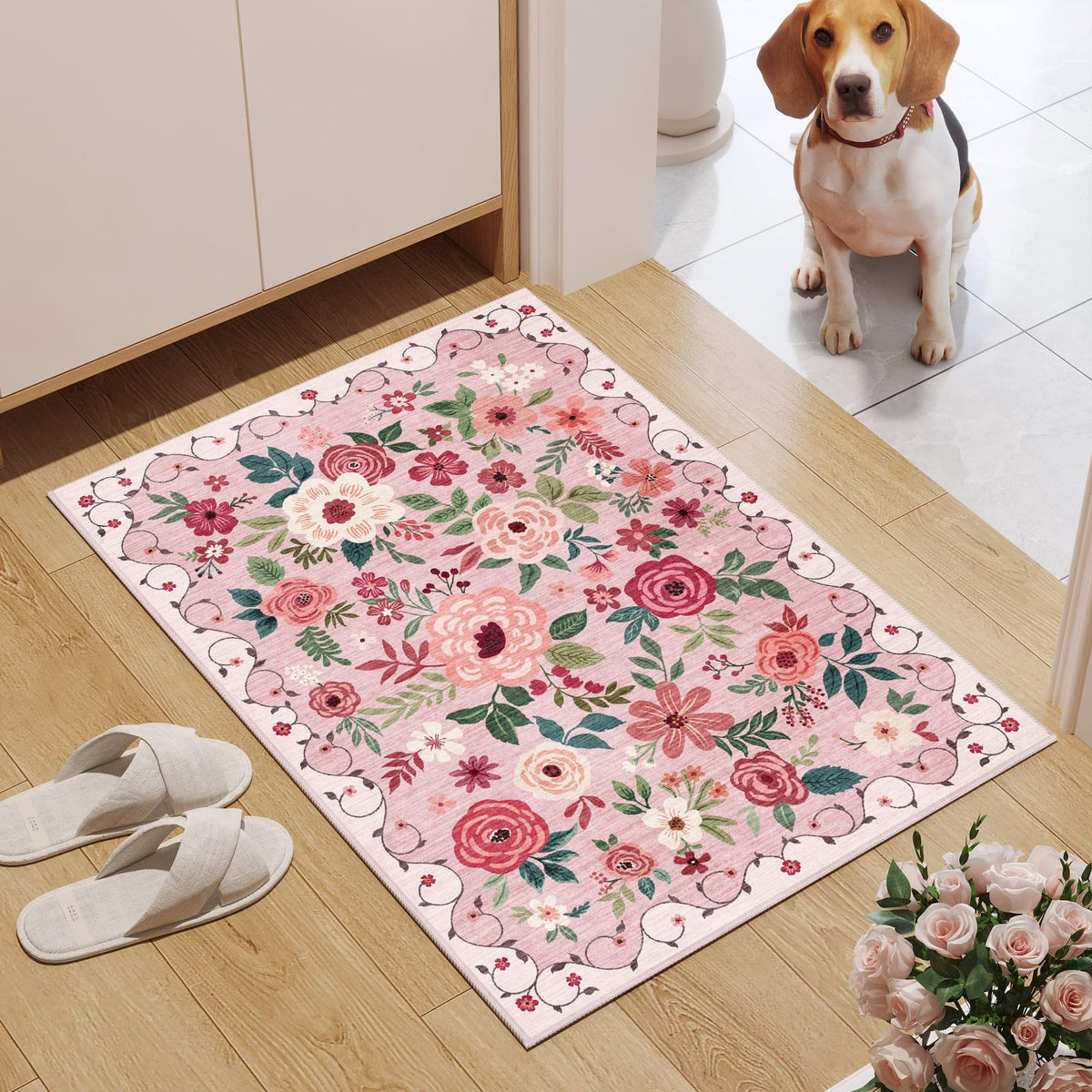 DUKINO 2x3 rug soft-pile texture highlighting plush underfoot for kids and pets